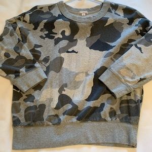 Gap grey floral camo sweatshirt